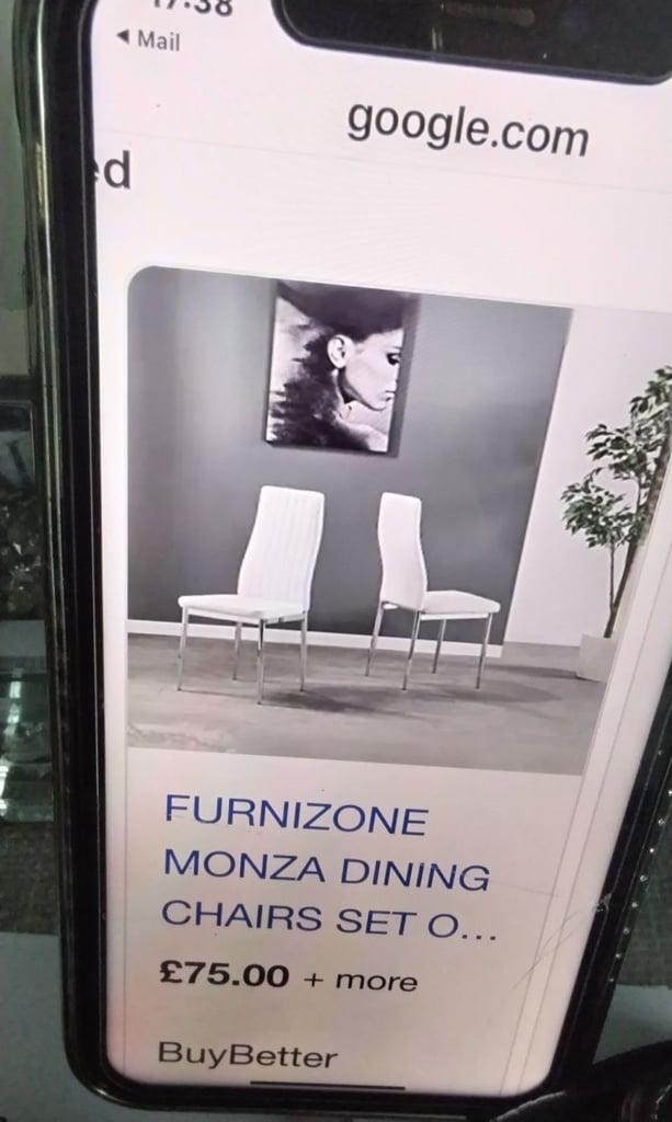 image for Brand NEW 'White Marble Effect Top Kitchen Table &  2 Chairs