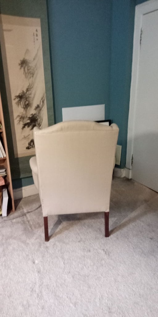 Queen Anne wingback chair