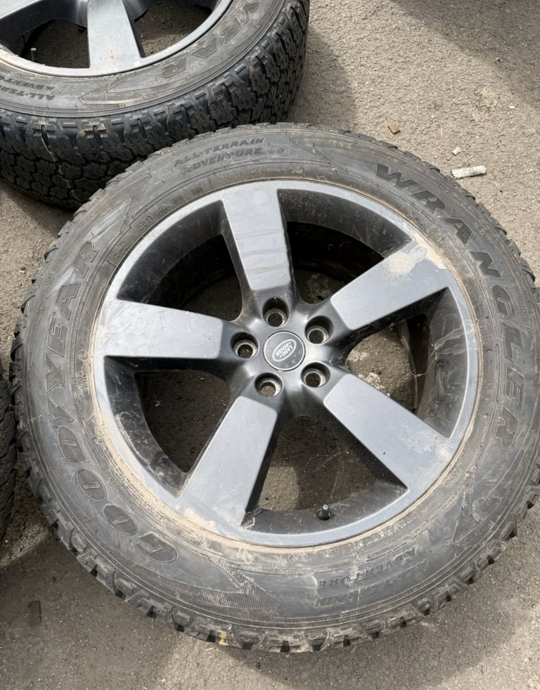 Genuine Land Rover 20” Alloy Wheels Tyres Alloys 255/60/20 Goodyear Wrangler 5mm