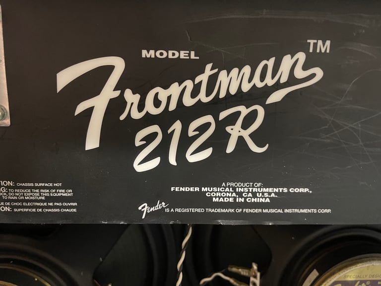 Fender Frontman 212r guitar amplifier Combo 2x12 100watt Speakers 2 Channel