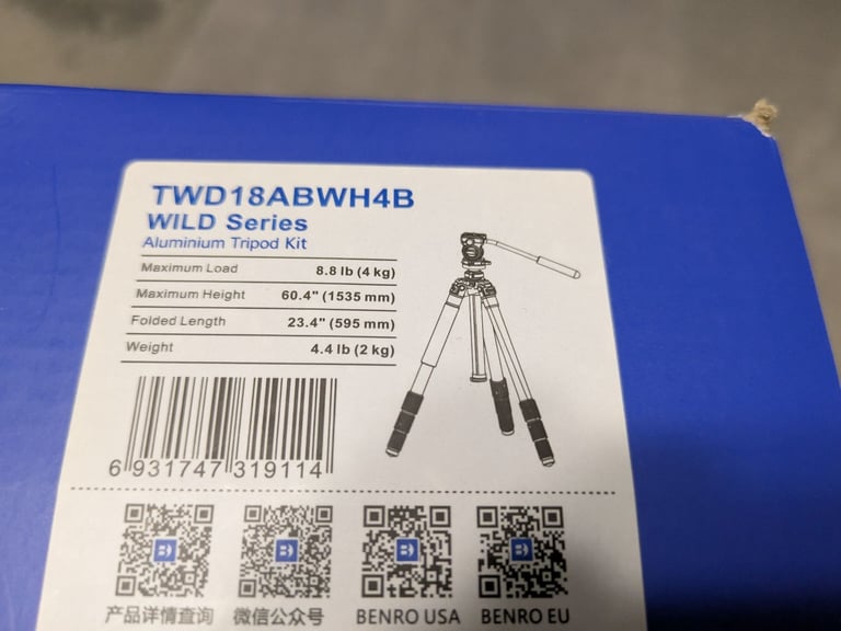 BENRO TWD18ABWH4B Wild Series Aluminium Tripod Kit