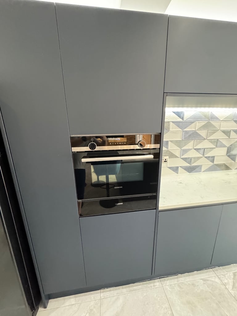 Large Matt Navy Kitchen Units + Appliances