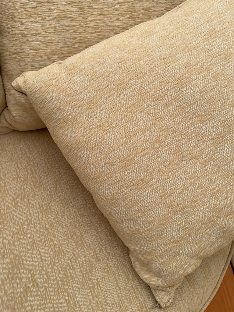 Cream/Beige 2 Seater Sofa With Matching Swivel Chair - DELIVERY AVAILABLE 