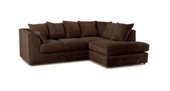 image for Brand New Dylan L Shape corner Sofa Set in Choclate Brown - SAME/NEXT DAY DELIVERY