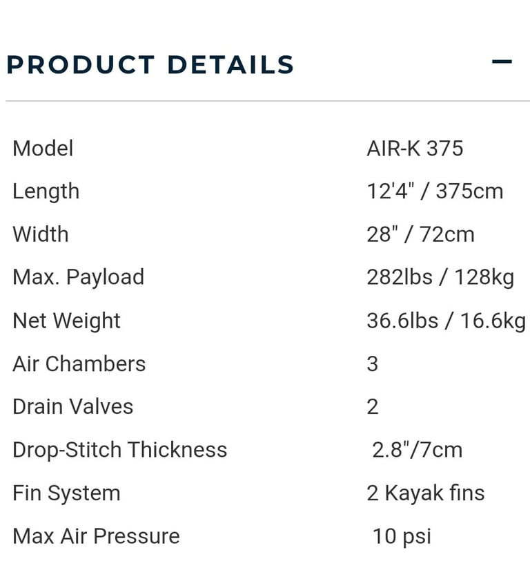 Aqua Marina Tomahawk Air-K inflatable Pro 1 man Kayak