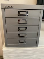 Bisley MultiDrawer 5 Drawer A4 Filing Cabinet in Silver