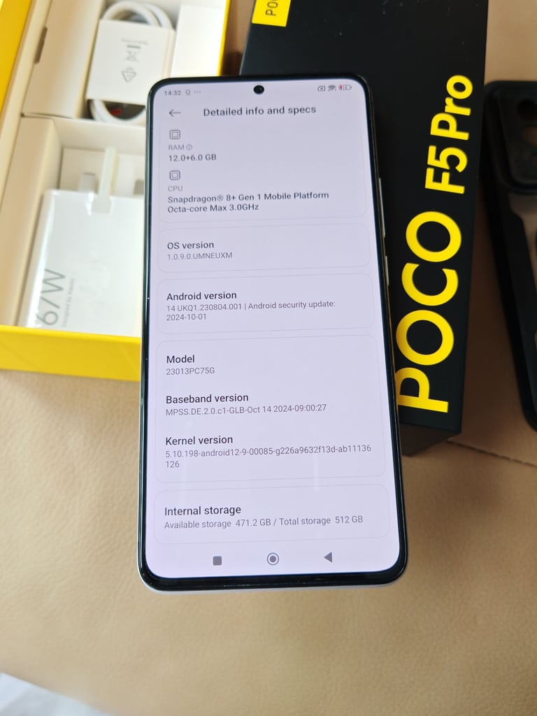Xiaomi POCO F5 Pro 5G 12GB+512GB Dual SIM Android - WHITE - Excellent Condition