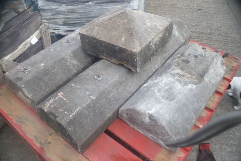 image for Reclaime Stone Pillar cap and stone Copings Stone steps etc 