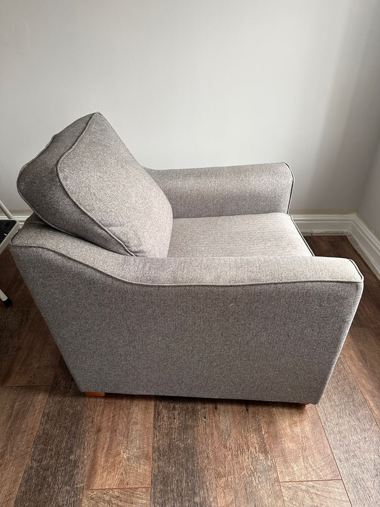 DFS grey armchair 