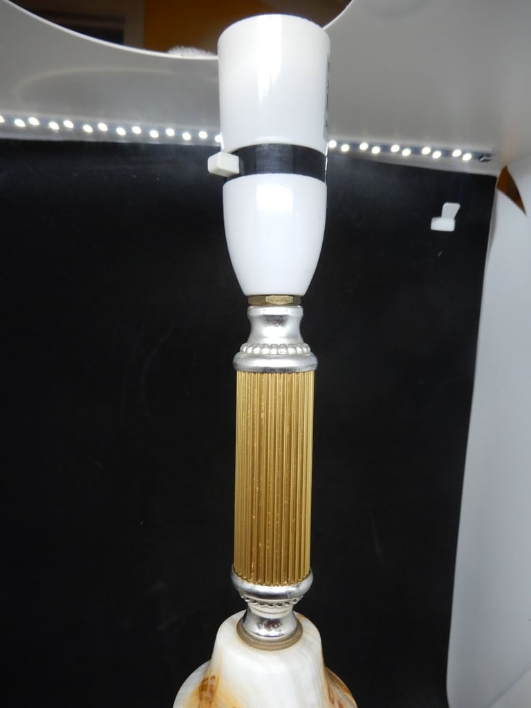 Antique Table lamp Onyx and brass