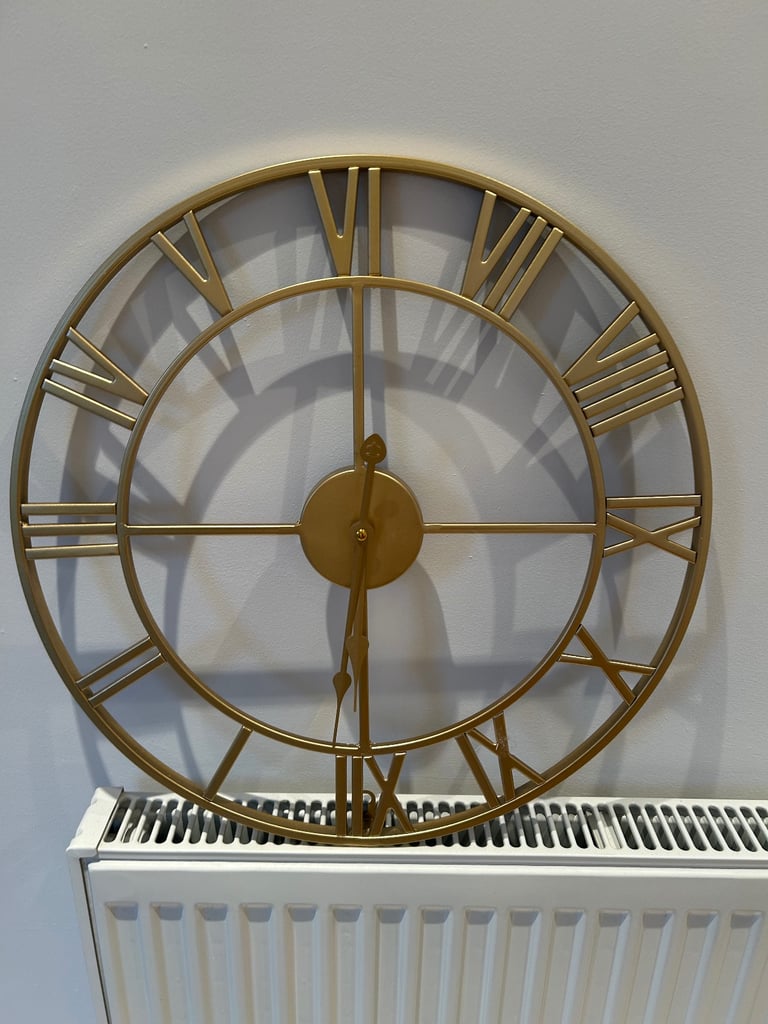 image for Gold colour wall clock