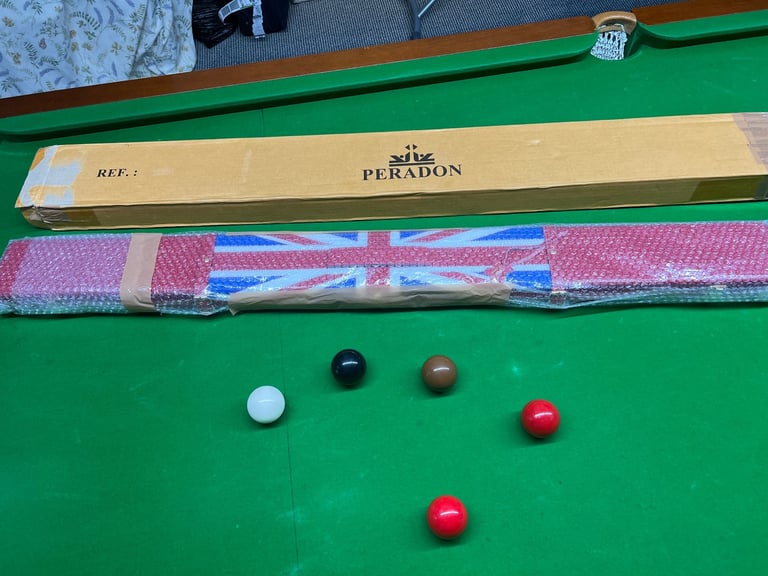 Peradon Snooker/Pool Cue Case, Real Leather & Suede - Brand New