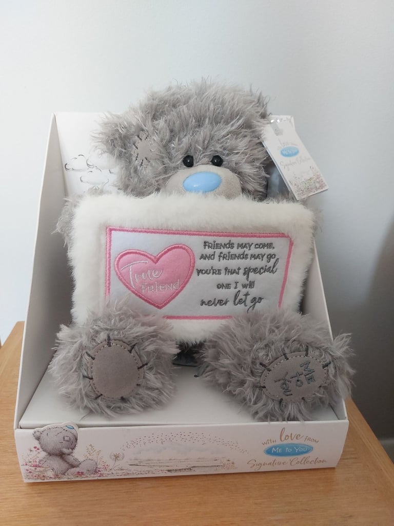 Me To You True Friend Plaque Tatty Teddy Bear