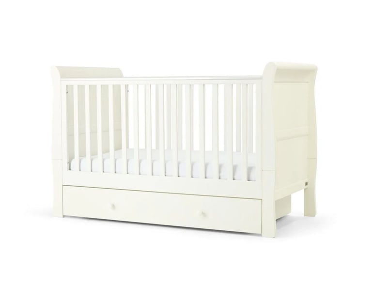 Mamas & Papas White Sleigh Bed Cot