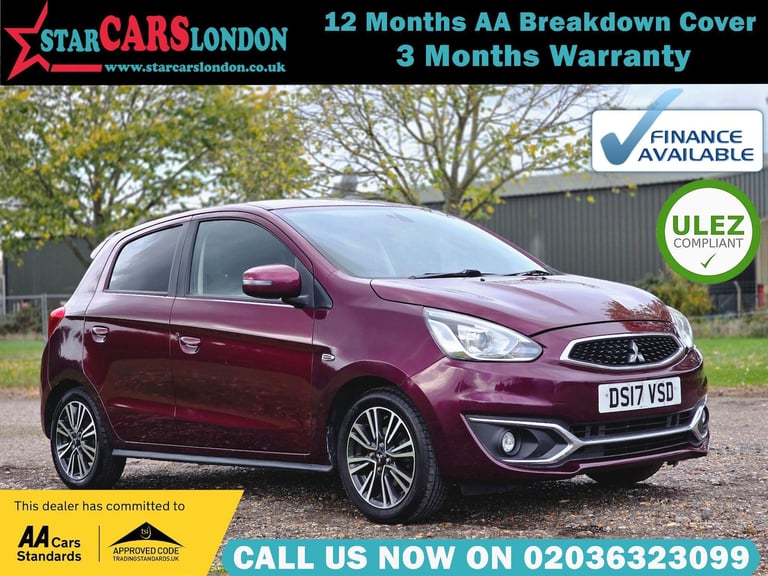 2017 Mitsubishi Mirage 1.2 Juro CVT Euro 6 (s/s) 5dr HATCHBACK Petrol Automatic