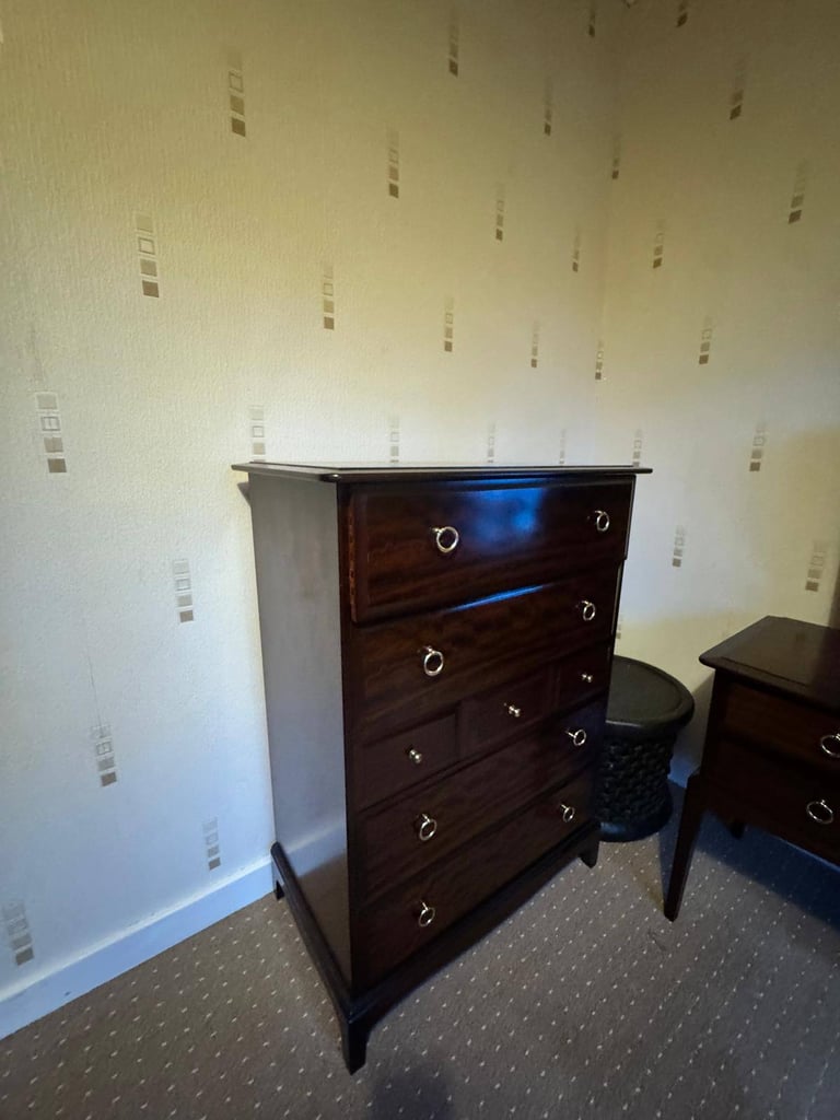 Vintage wardrobe, drawers and dresser set