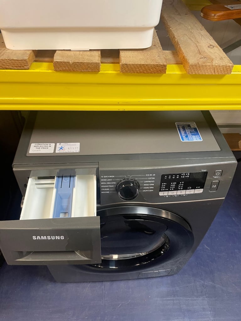 Samsung 9kg Black/Grey Washing Machine TCL Reuse 99337