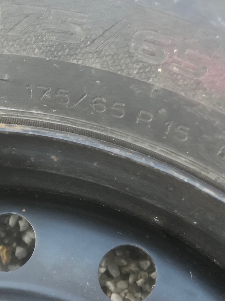 Spare 15 inch wheel with good tyre - 4 stud