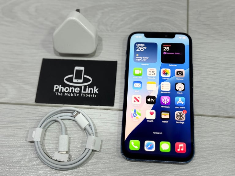 📱Blue Apple iPhone 12 64GB Unlocked All Networks 🔋 %90 + Warranty 🍎 - P962