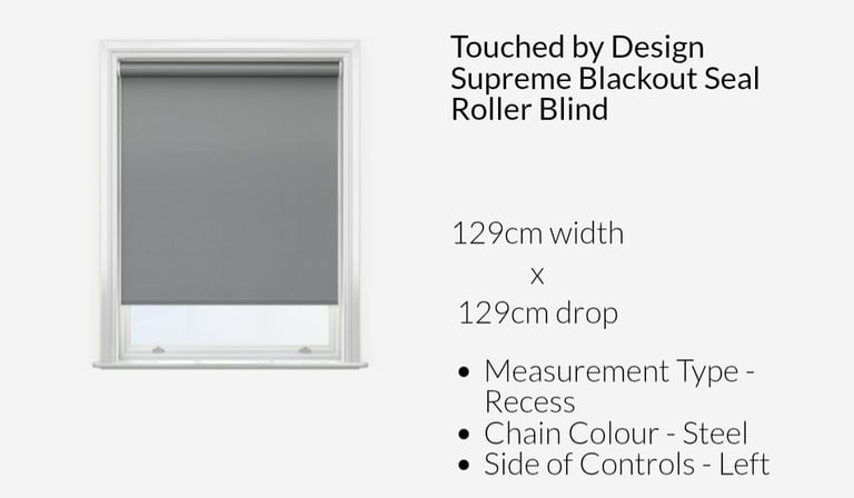 2x grey blackout roller blinds