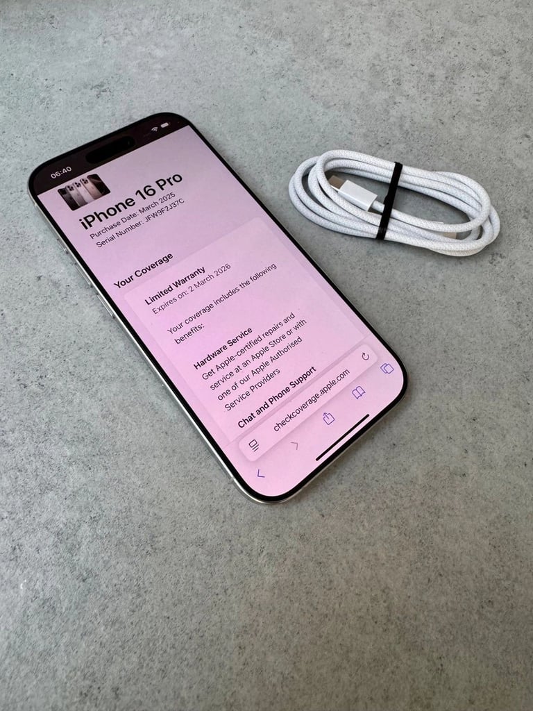 Apple iPhone 16 Pro 512GB, White Titanium - Excellent Condition - Warranty - Factory Unlocked