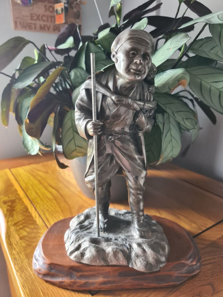 image for ANTIQUE SPELTER JAPANESE FIGURE 