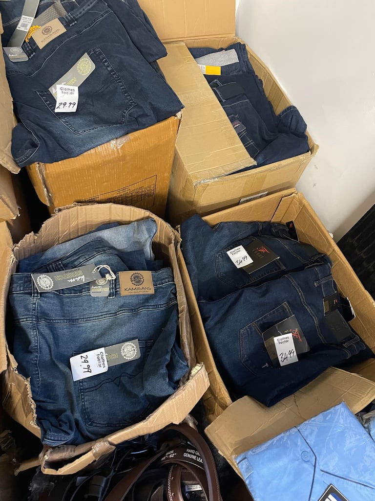 Men’s Big Size Clothing Job Lot 720 pcs - Hoodies, Jeans, Shirts Clearance Sale