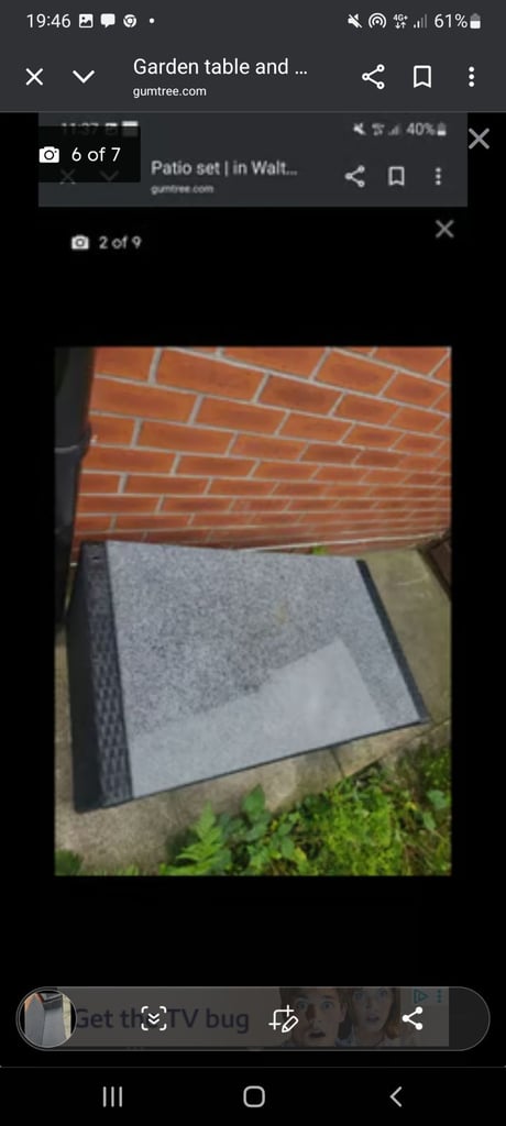 image for Garden table and bench and 2xchairs 