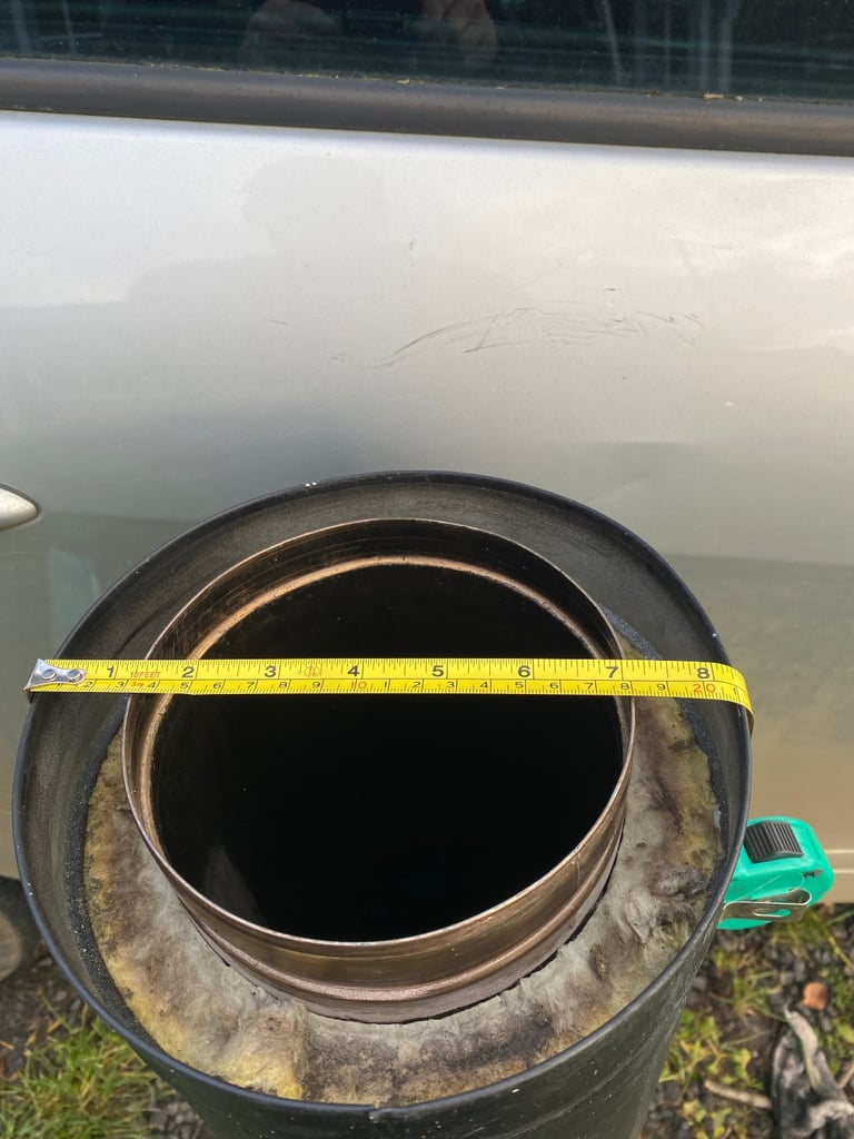 Twin wall flue pipe .