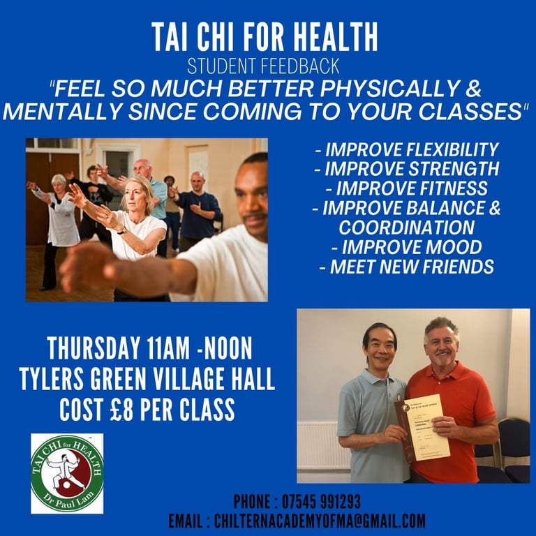 Tai chi classes in Tylers Green Thursday 11-12 noon