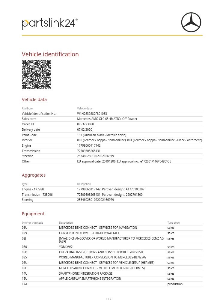 2020 Mercedes-Benz GLC GLC 63 4Matic+ Premium Plus 5dr MCT ESTATE Petrol Manual