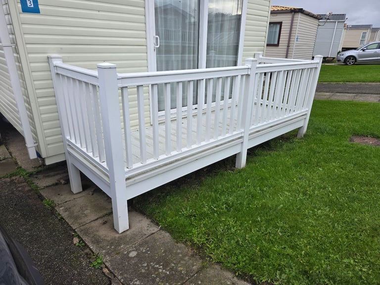 Caravan decking Juliette balcony 