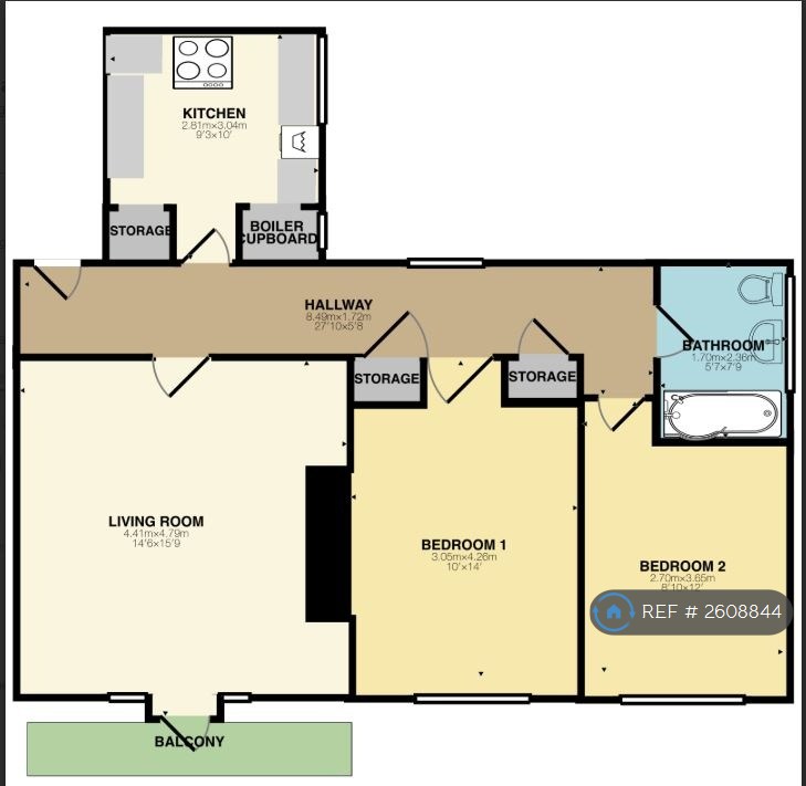 2 bedroom flat in Hamstead Court, Birmingham, B19 (2 bed) (#2608844)