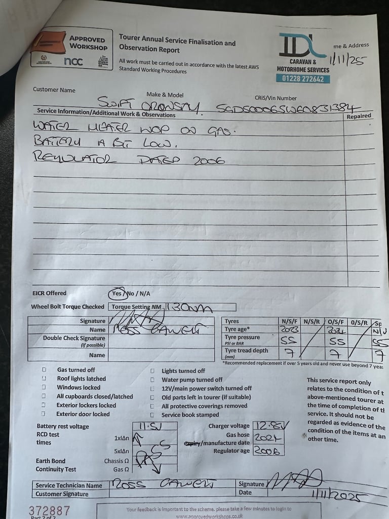 2007 SWIFT ORONSAY 6 BERTH, JUST SERVICED & DAMP TESTED