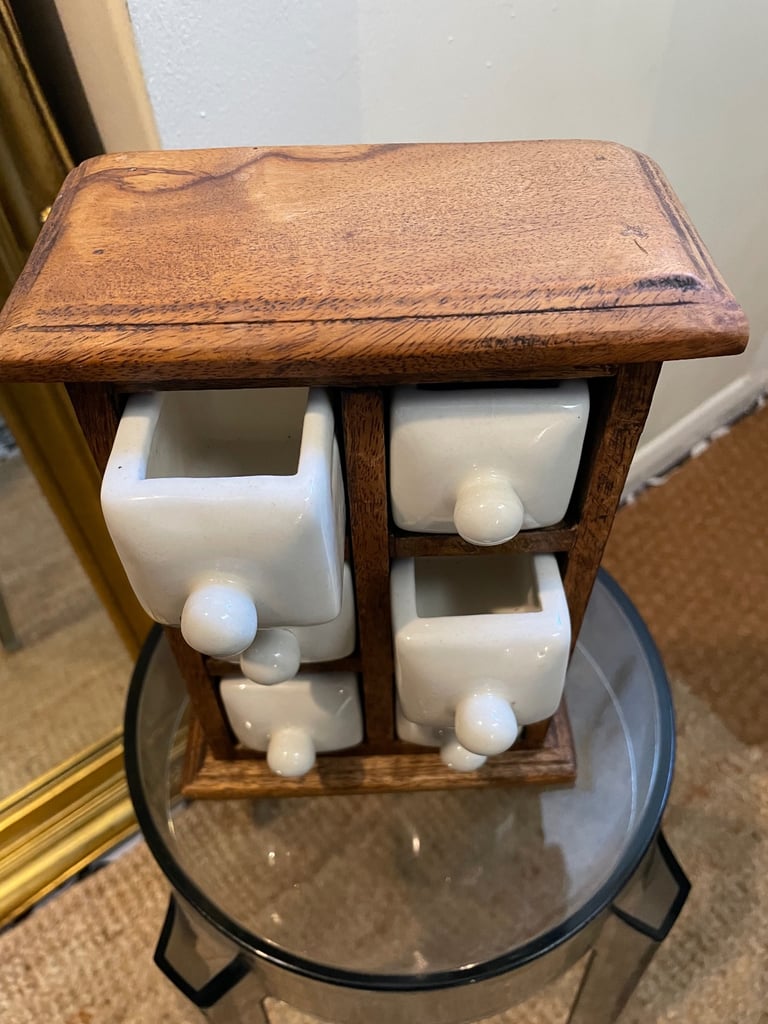 image for Wood and ceramic storage 