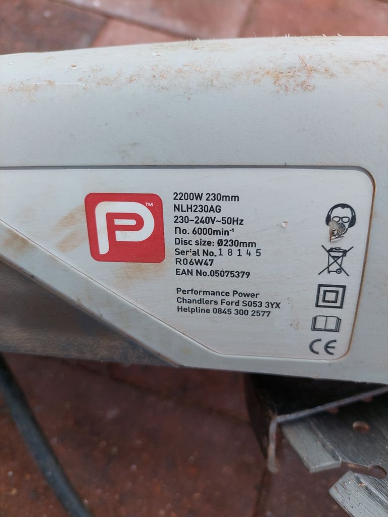 Large angle grinder with diamond blade