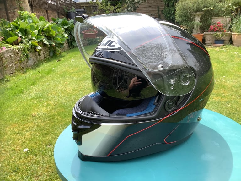 ⛑️ HJC IS-17 ARCUS MC1 MOTORCYCLE 🏍️ HELMET 🪖 BLACK/RED (SIZE M 58cm)