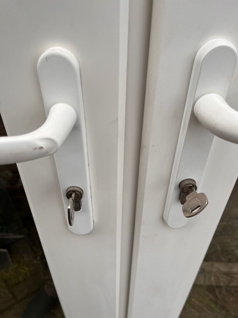 Used upvc french door 