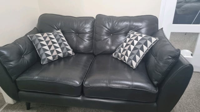 French Connection Leather Sofa In