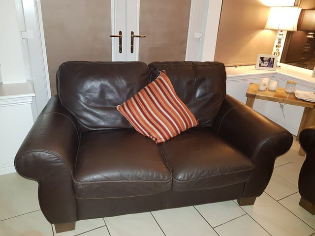 Italian Leather Sofa In Kintore