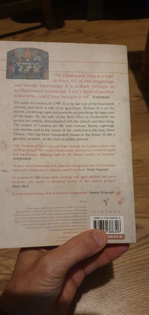 Clarkenwell Tales: Imagined Thriller set in London of 1399 