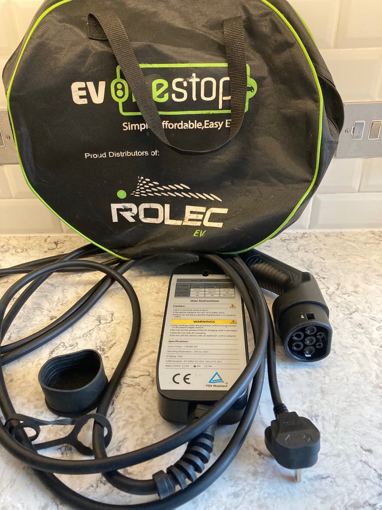 EV Home Charging Cable | Type 2 to 3 Pin Plug Portable 