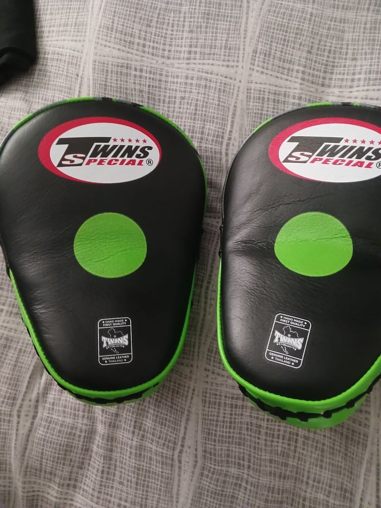 Twins, muay thai focus mitts. 