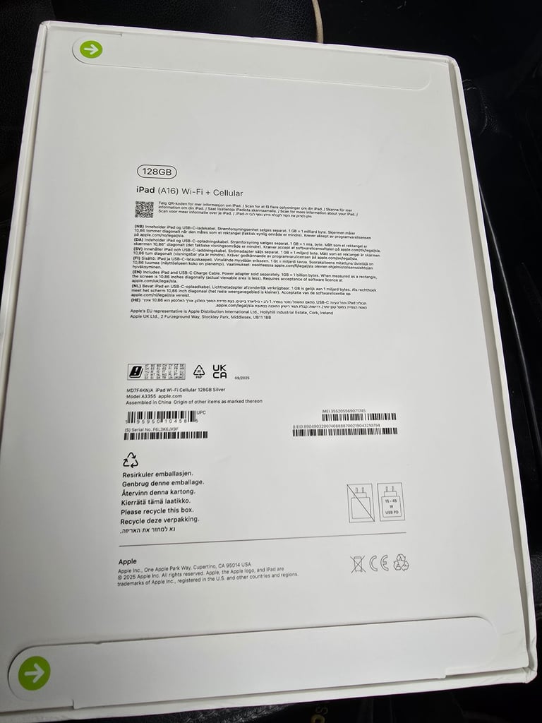 iPad (A16, 2025), 11-inch, Wi-Fi & Cellular