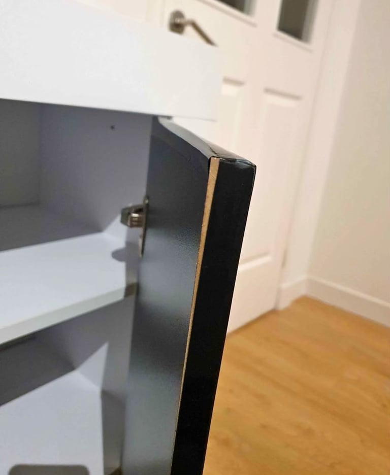 IKEA Besta Unit & White Gloss unit with Black door 