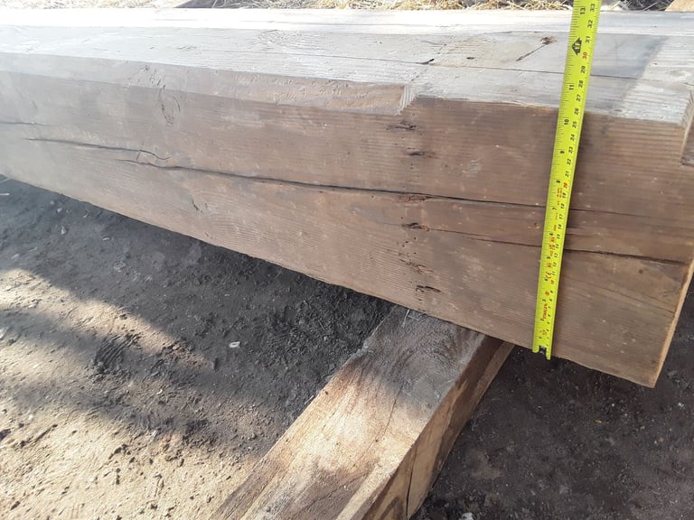 Reclaimed 200 years old, solid pine beam. 7 feet long.