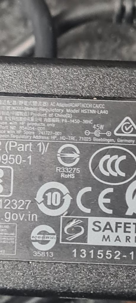 Genuine HP PSU Laptop Adapter HSTNN-LA40  19.5V 2.31A 45W blue