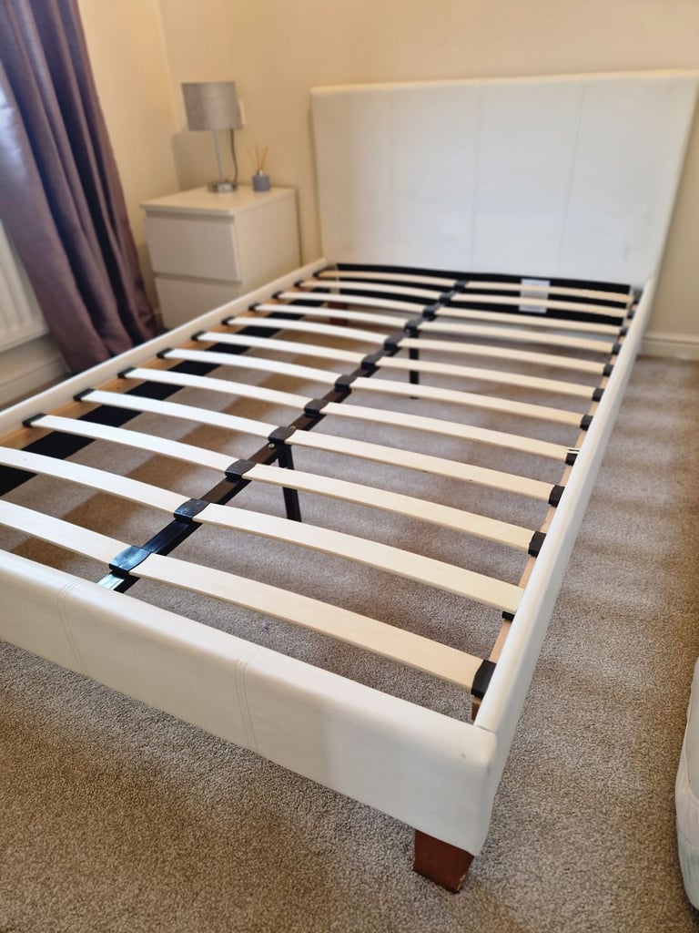 image for Small double faux leather bedframe