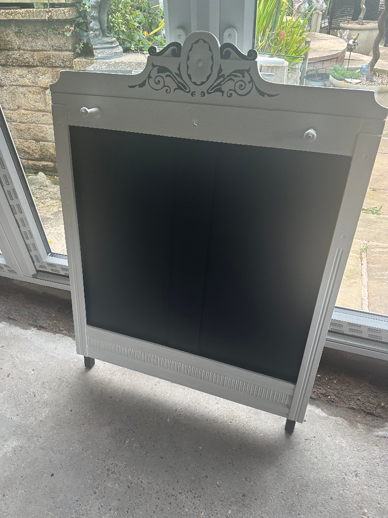 VINTAGE FRENCH ALL TIMBER CHALKBOARD