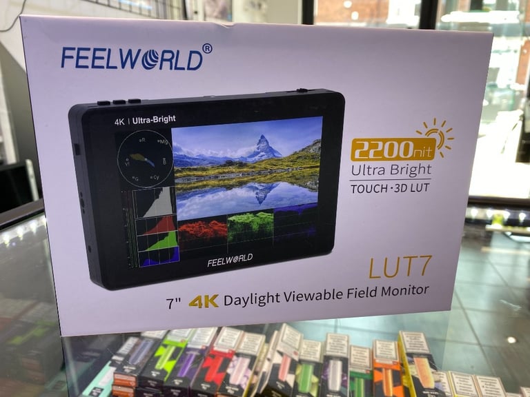 New Feelworld LUT7 7 Inch 2200nit Ultra Bright 3D Lut Touch Screen DSLR Camera Field Monitor IPS 4K